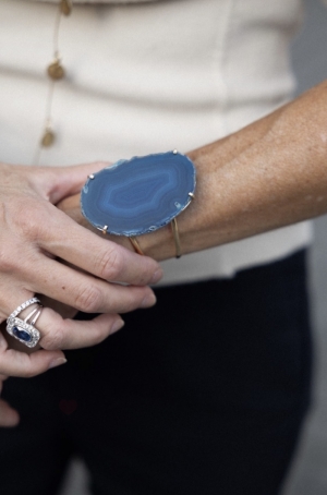 BRACELET BLUE AGATE blue