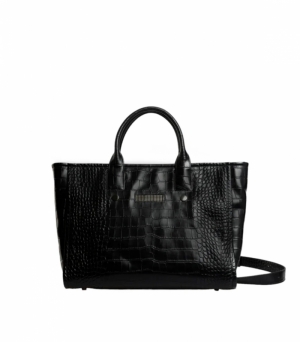 MAXI GIRLY CROCO black croco