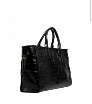 MAXI GIRLY CROCO black croco