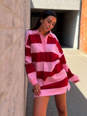 PAULA DRESS pink-bordeauw s