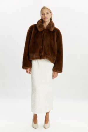 SYLVIE FAUX FUR chocolat