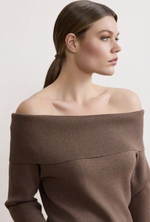 ONLY OFF SHOULDER brown