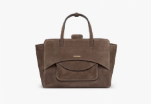 FLAP L SUEDE bruin