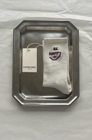 BE HAPPY off white/ burg