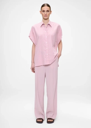 STRIPED KAFTAN SHIRT powder pink