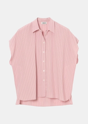 STRIPED KAFTAN SHIRT powder pink