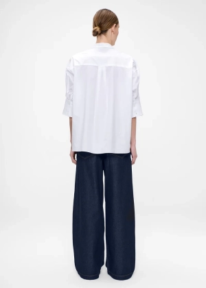 POPLIN CUF white