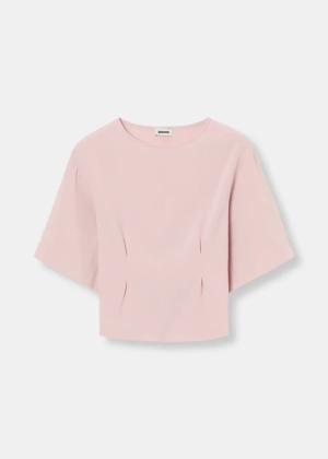 JAPANESE CREPE TEE powder pink