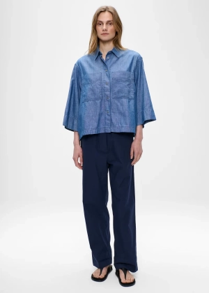 CHAMBRAY SHIRT mid blue