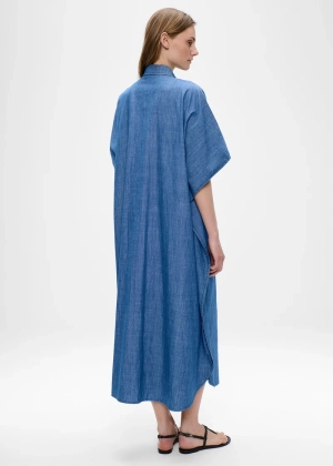 CHAMBRAY KAFTAN mid blue