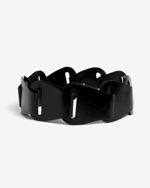LARGE LEATHER BELT black