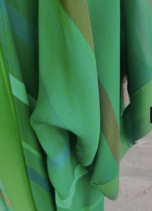 KIMONO L STRIPE groen