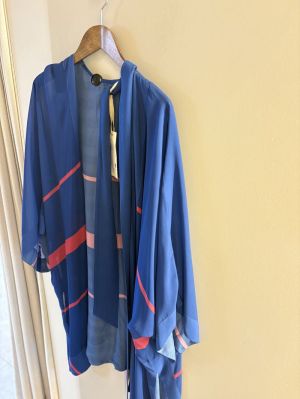 KIMONO C STRIPE blauw