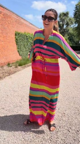 YASMIN ROBE MANCHE KIMONO rood
