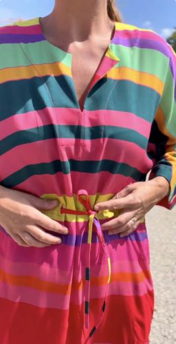 YASMIN ROBE MANCHE KIMONO rood