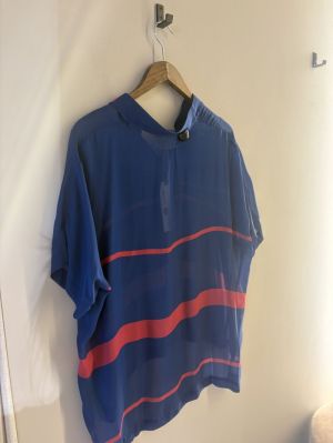 ZYAD STRIPE TOP blauw
