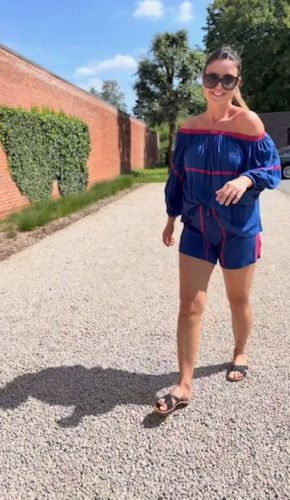SAFIA TOP ELASTIQUE blauw