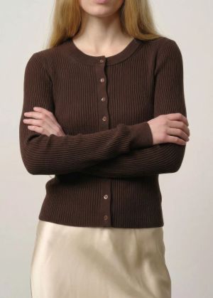 BROOKS KNIT LS coffee