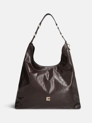CARRY CRINCLE PATENT chocolate