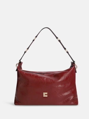 CHARLY CRINKLE PATENT burgendy