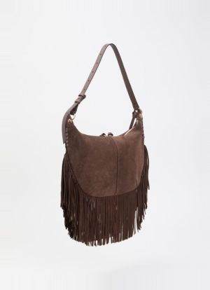M SUEDE SWING FRINGES chocolat