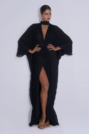 VENUS GOWN noir crepe