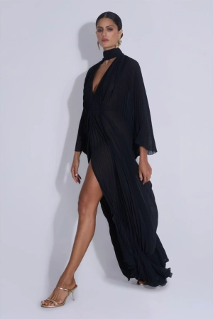 VENUS GOWN noir crepe